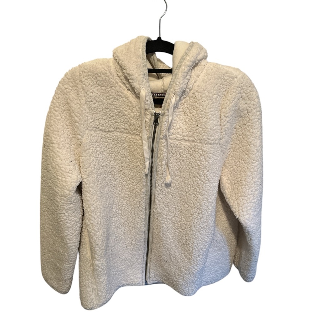 Cream Sherpa hoodie